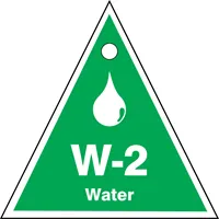 Accuform TDK902XVM Energy Source ShapeID Tag: W-_ Water