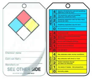 Accuform THS101LCP Safety Tag: Hazardous Material (NFPA and HMCIS)