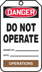 Accuform TPM230PTP Color-Code Department Tags