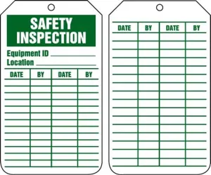 Accuform TRS315PTM Equipment Status Safety Tag: Safety Inspection