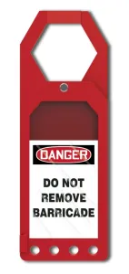 Accuform TSS914 Secure-Status Tag Holder: Danger Do Not Remove Barricade