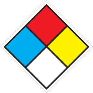 Accuform ZFD275EV 24" Diamond NFPA Safety Placard: 24" Diamond
