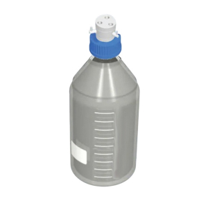 Ace Glass 5414-141 Reservoir Solvent Plastic Coated 1000mL with 3-Valve Omnifit Cap