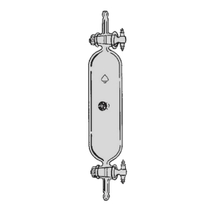 Ace Glass 7401-50 Gas Collecting Tube with 1:5 PTFE Plug and Sampling Port, 250 mL