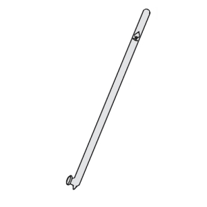 Ace Glass 8134-25 Polished Glass Stirring Shaft, Button Style, 9 mm Shaft Size, 610 mm Long