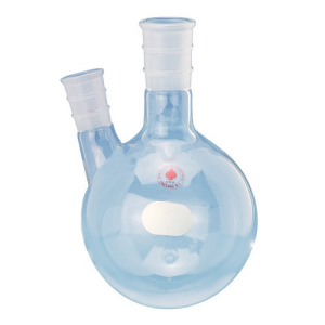 Ace Glass 9463-206 Flask Round Bottom Two Necks Angled Heavy Duty 25mL 19/22 Center 14/20 Side