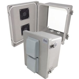 Altelix NF100806VM NF Series Fiberglass Vented Indoor / Outdoor RF Transparent WiFi Access Point Enclosure with No-Drill PVC Equipment Mounting Plate