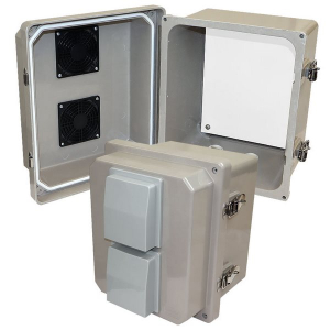 Altelix NF100808VM NF Series Fiberglass Vented Indoor / Outdoor RF Transparent WiFi Access Point Enclosure with No-Drill PVC Equipment Mounting Plate