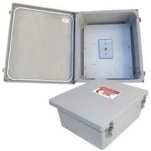 Altelix NF141206-T01-1 NF Series 14x12x6 Fiberglass Outdoor Weatherproof NEMA 4X Phone Call Box with Emergency Phone Label