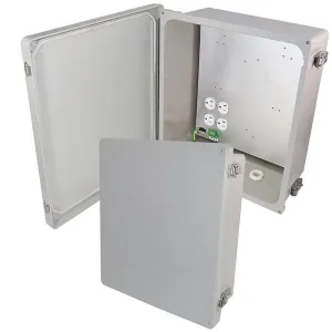 Altelix NF141206A1 NF Series 14x12x6 Fiberglass Weatherproof NEMA Enclosure with Aluminum Mounting Plate & 120 VAC Outlets