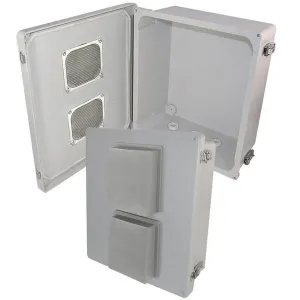 Altelix NF141206V NF Series 14x12x6 Fiberglass Weatherproof Vented NEMA Enclosure