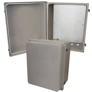 Altelix NF201612A1 NF Series 20x16x12 Fiberglass Weatherproof NEMA Enclosure with Aluminum Mounting Plate 120 VAC Outlets