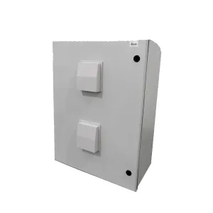 Altelix NFC322412VFHA1 NFC Series 32x24x12 Vented Fiberglass Heated Weatherproof NEMA Enclosure with Dual Cooling Fans 400W Heater & 120 VAC Outlets