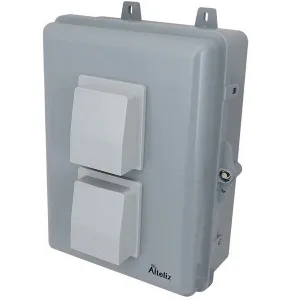 Altelix NP12GYVA1C-TPL2 Gray Weatherproof Vented WiFi Enclosure for TP-Link EAP650 AX3000 WiFi 6 Access Point with 120VAC Outlet and Power Cord
