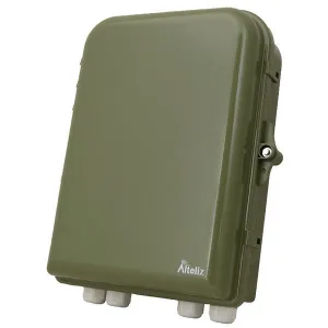 Altelix NP131004G OD Green 13x10x4 IP66 NEMA 4X PC+ABS Weatherproof Utility Box with Hinged Door