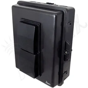Altelix NP141105BVA1C-GFI NP Series Stealth Black 14x11x5 Polycarbonate + ABS Vented Weatherproof NEMA Enclosure with Aluminum Mounting Plate