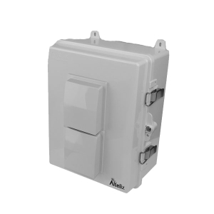 Altelix NP141107VM NP Series 14x11x7 Polycarbonate + ABS Vented RF Transparent Outdoor WiFi Enclosure with No-Drill PVC Equipment Mounting Plate