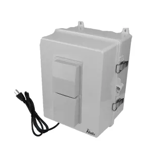 Altelix NP141109VA1C NP Series 14x11x9 Polycarbonate + ABS Vented RF Transparent Outdoor WiFi Enclosure with 120 VAC Outlets & Power Cord