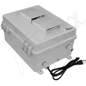 Altelix NP14GYVA1C-EER3 NP14 Series Gray Weatherproof Vented WiFi Enclosure for Amazon eero 6 and eero 6 Extender with 120VAC Outlet and Power Cord