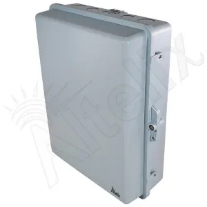 Altelix NP171406A1C-GFI NP Series 17x14x6 Polycarbonate + ABS Weatherproof NEMA Enclosure with Aluminum Mounting Plate 120 VAC GFCI Outlets
