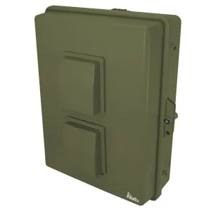 Altelix NP17GNVA1C-TPL1 NP Series OD Green Vented Weatherproof Enclosure for TP-Link AC1350 EAP225 V3 Access Point with Outlets and Power Cord