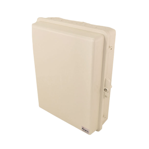 Altelix NP171406TA1C-GFI Light Ivory 17x14x6 Polycarbonate + ABS Weatherproof NEMA Enclosure with Mounting Plate 120 VAC GFCI Outlets & Power Cord