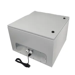 Altelix NS242416A1C-R8U NS Series 24x24x16 NEMA 4X Steel Weatherproof Enclosure with Heavy Duty 19" 8U Rack Frame Dual & 120 VAC Duplex Outlets