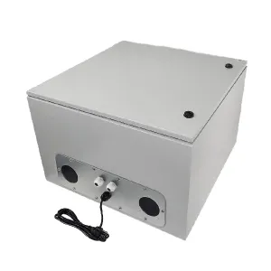 Altelix NS242416VFHA1C NS Series 24x24x16 Steel Heated Weatherproof NEMA Enclosure with Dual Cooling Fans 400W Heater 120 VAC Outlets and Power Cord