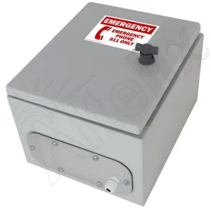 Altelix TBS12-1 12x10x6 Steel Outdoor Weatherproof NEMA 4X Phone Call Box with Emergency Phone Label