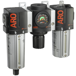 American Lube C38341-811 1/2" Module/Air 2000 Series Filter/Regulator/Lubricator with Metal Bowl, Unassembled