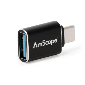 AmScope AD-USBC3 Single USB 3.0 Female to USB-C Male Cable Adapter