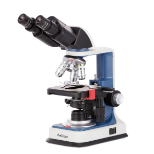 AmScope B120C-R B120C-R Series USB-C Rechargeable Student Binocular Compound Microscope 40X-2500X Magnification with 3D Two-Layer Mechanical Stage, Achromatic Objectives, and LED illuminator + Optional Camera