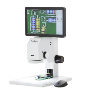 AmScope DM745-HDM11 DM745 Series 2.0MP Digital Microscope for Industrial Inspection w/ 0.7X-4.5X Magnification and 11.6" HD Screen