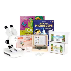 AmScope KVB-INST-122-DIS Kid's Genuine Insect Discoverer Series Set Deluxe All-In-One Stereo Microscope, Ultimate Insect Exploration Set and more