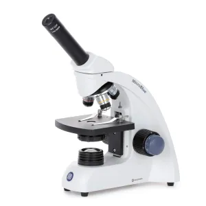 AmScope MB1001 Euromex MicroBlue Series Portable Student Monocular Compound Microscope 40X-400X Magnification