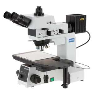 AmScope ME600TZ-3M ME600 Series Large-Format Stage Brightfield and Polarizing Metallurgical Upright Trinocular Compound Microscope 50X-1000X w/ 3MP USB 2.0 C-mount Camera