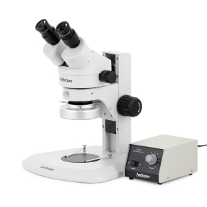 AmScope SM-1BRYY-80M-5M SM-1 Series Super Widefield Zoom Binocular Stereo Microscope 7X-135X w/ HD 80 LED Ring Light and 5MP USB 2.0 C-mount Camera on Track Stand