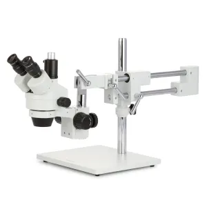 AmScope SM-4TPY-5M SM-4 Series Simul-Focal Zoom Trinocular Stereo Microscope 7X-90X Magnification with 5MP USB 2.0