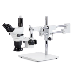 AmScope SZN-4TW3-LE1975 2X-225X Trinocular Boom Stand Stereo Zoom Microscope w/ Euromex 4.5W Polarizing 16 LED Ring Light