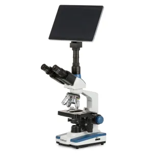 AmScope T120-TP2 T120 Series Biological Trinocular Compound Microscope + LED Illumination + 10.5" Touchscreen 8MP Imaging System