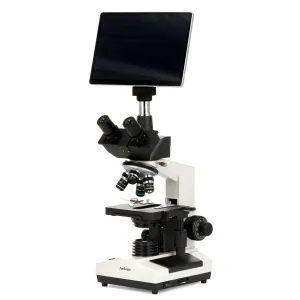 AmScope T390A-TP2 T390 Series Biological Trinocular Compound Microscope 40X-1600X Magnification + 10.5" Touchscreen 8MP Imaging System