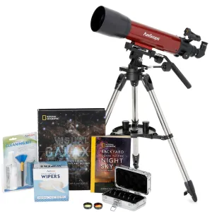 AmScope TVB-102600-STLR1 Professional Telescope Bundle Stellar Series featuring 102mm Aperture, 660mm Focal Length Refractor Telescope