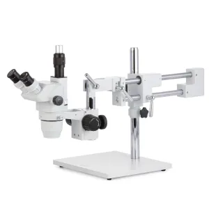 AmScope ZM-4TZ ZM-4 Series Ultimate Zoom Trinocular Stereo Microscope 3.35X-90X Magnification on 3D Boom Stand