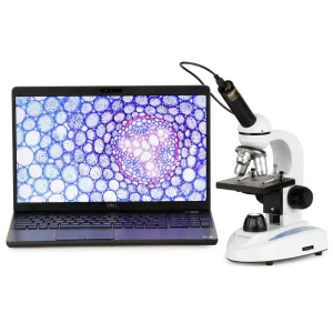 AmScope M149C-E M149 Series Student Kids Metal Frame Glass Optics Biological Moncluar Compound Microscope 40X-1000X Magnification with USB Camera