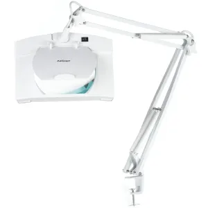 AmScope MAGFLU-8069D-1C Heavy-duty 1.75X Magnification Large Rectangular Glass Magnifying Lamp w/ Adjustable Arm and Desk Clamp