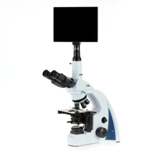 AmScope T670QB-PL-TP T670 Series Advanced Trinocular Compound Microscope 40X-2000X Magnification with 9.7" Touchscreen Imaging System and Koehler LED