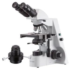 AmScope B690-DKO-5MBI Infinity-Corrected Binocular Compound Microscope 40X-1000X Magnification w/ 20W Halogen Kohler Illumination, Oil Condenser, 5.3MP Back-Lit USB 2.0 Camera and 3D Mechanical Stage