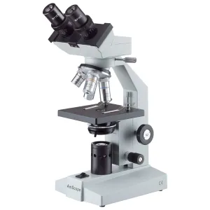 AmScope B100 B100 Series Biological Binocular Compound Microscope With 20W Halogen and Optional Digital Camera