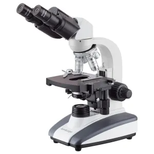 AmScope B360A-LED-E5 B360 Series Biological Binocular Compound Microscope 40X-1600X Magnification with LED, Siedentopf and 5MP Digital Eyepiece