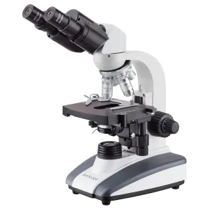 AmScope B360C-LED-E1 B360 Series Biological Binocular Compound Microscope 40X-2500X Magnification with LED, Siedentopf and 1MP Digital Eyepiece